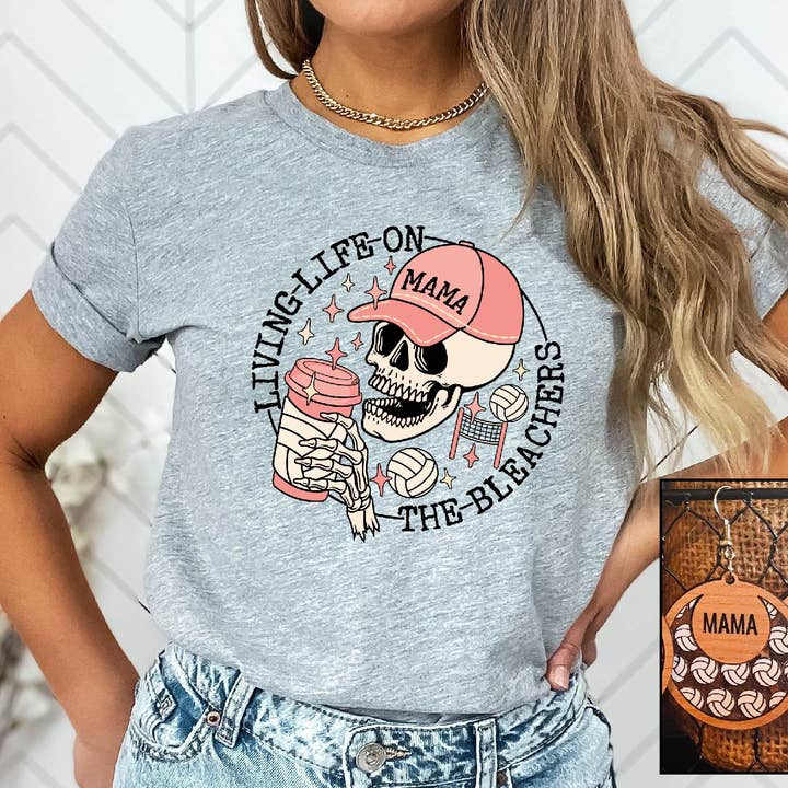 Southern Attitude Designs Inc - Vendita all'ingrosso Maglietta stampata - Donna - La vita sugli spalti - Pallavolo0