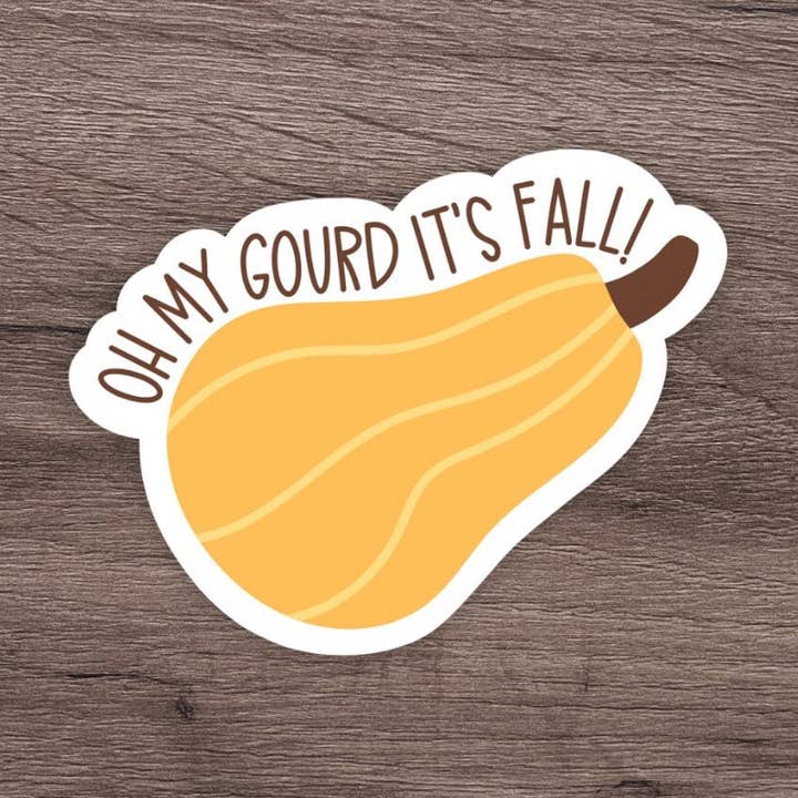 Oh My Gourd It's Fall Sticker | Cute Sticker for wholesale by Riley Lorraine Co.