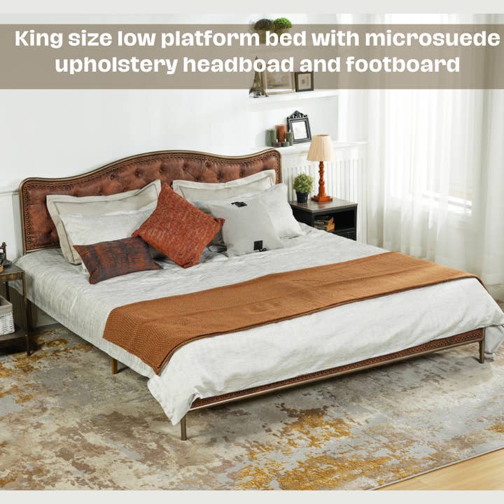 MERLE KING BEIGE/MERLE KING SUEDE King Size Bed for wholesale by 39F Inc.