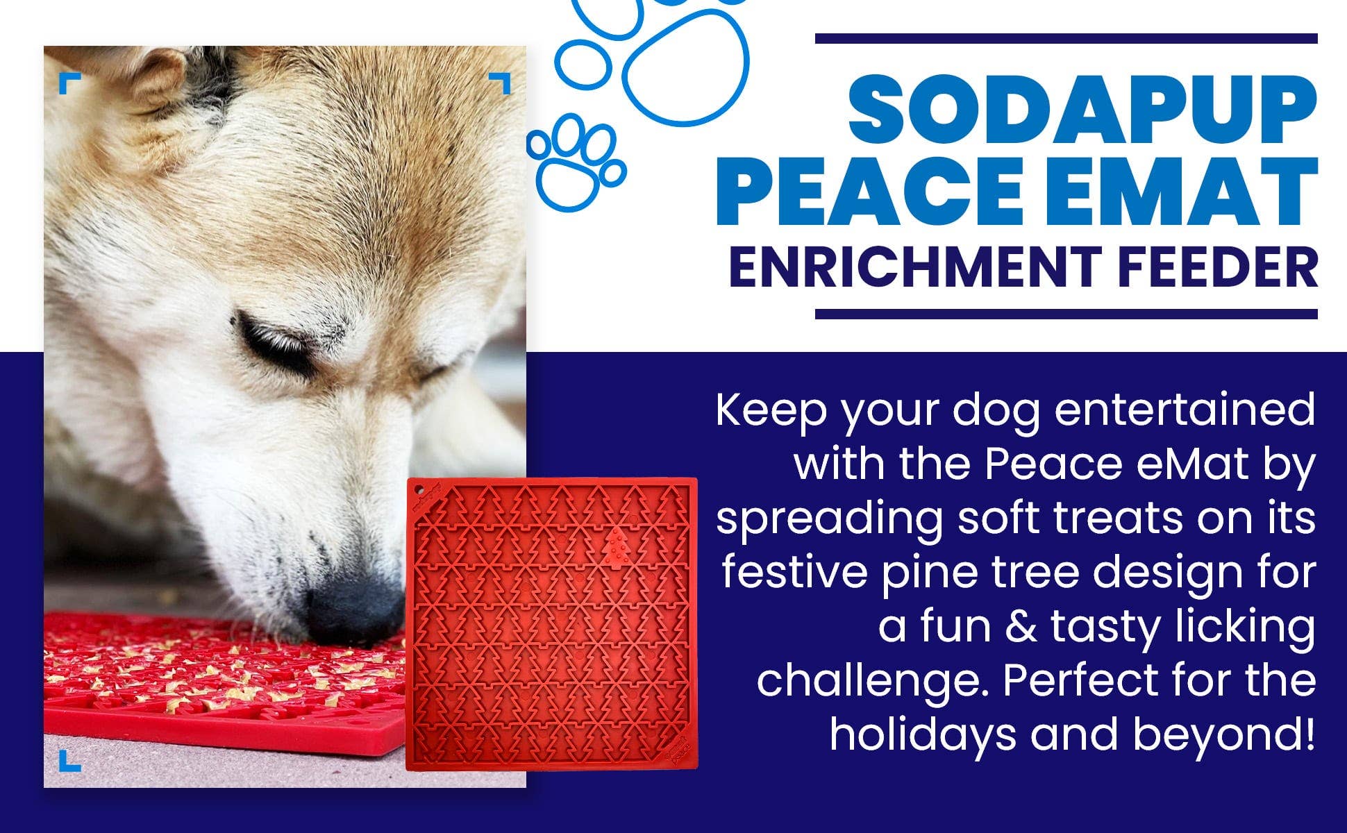 SodaPup Dog Toys - Wholesale Pet Food Mat - Dog - Tree Design "Peace" eMat Enrichment Lick Mat10