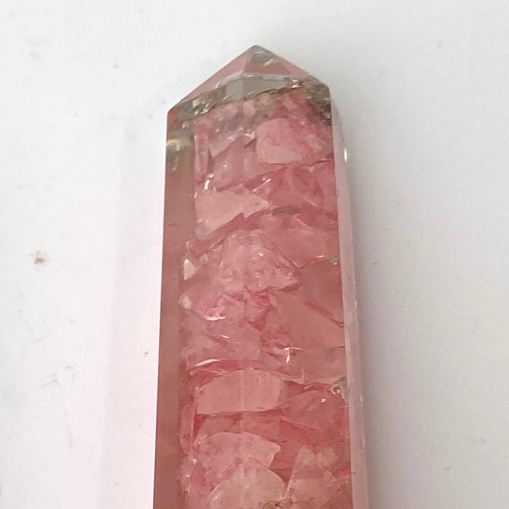 VIE - Vente Pierre et cristal de spiritualité - Tour obélisque en orgonite, 10-12 cm7