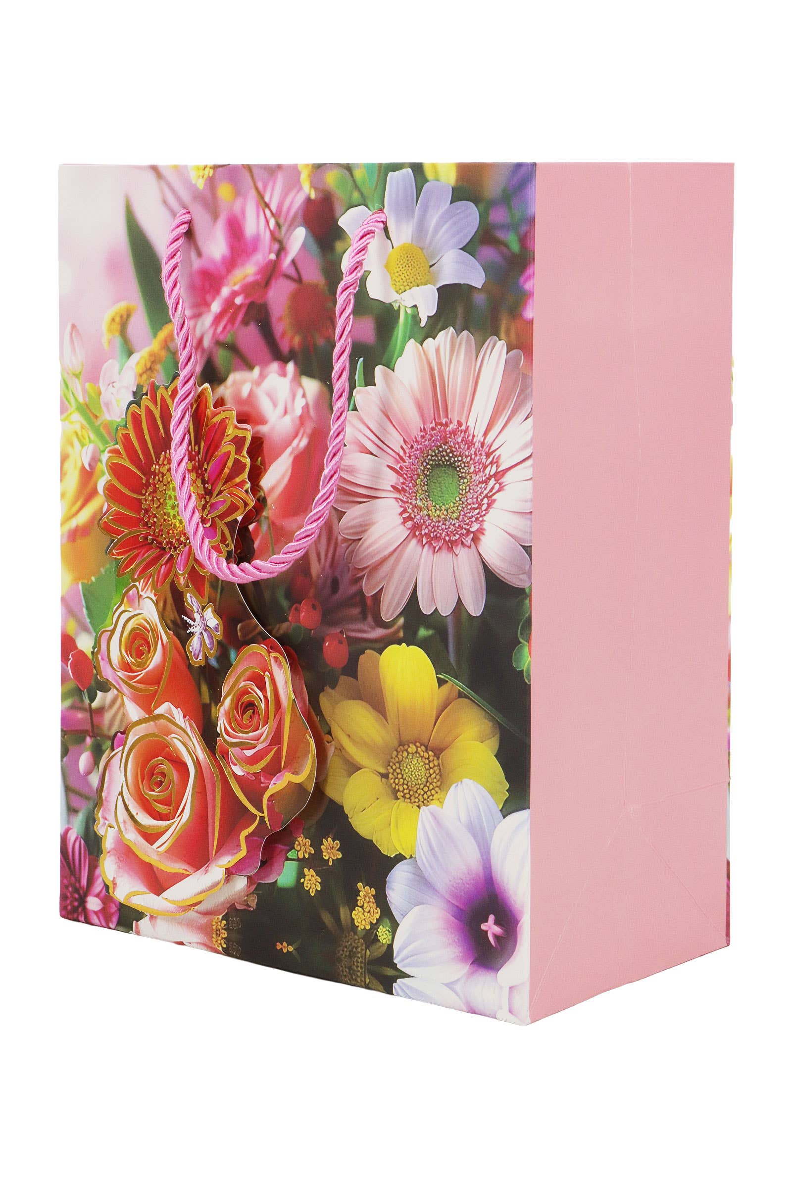 ASSORTITI Borsa regalo in carta opaca floreale margherita 3D - 12 pezzi in vendita all'ingrosso su Faire6