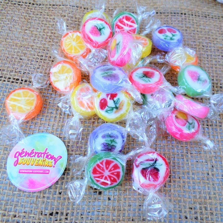 Rock Fruit Candies - Pack of 20 for wholesale by Génération Souvenirs