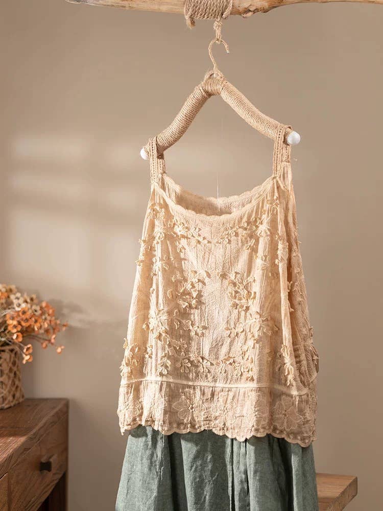 Hope & Sunshine - Wholesale Camisole - Dames - Kanten Geborduurde Jacquard Camisole1