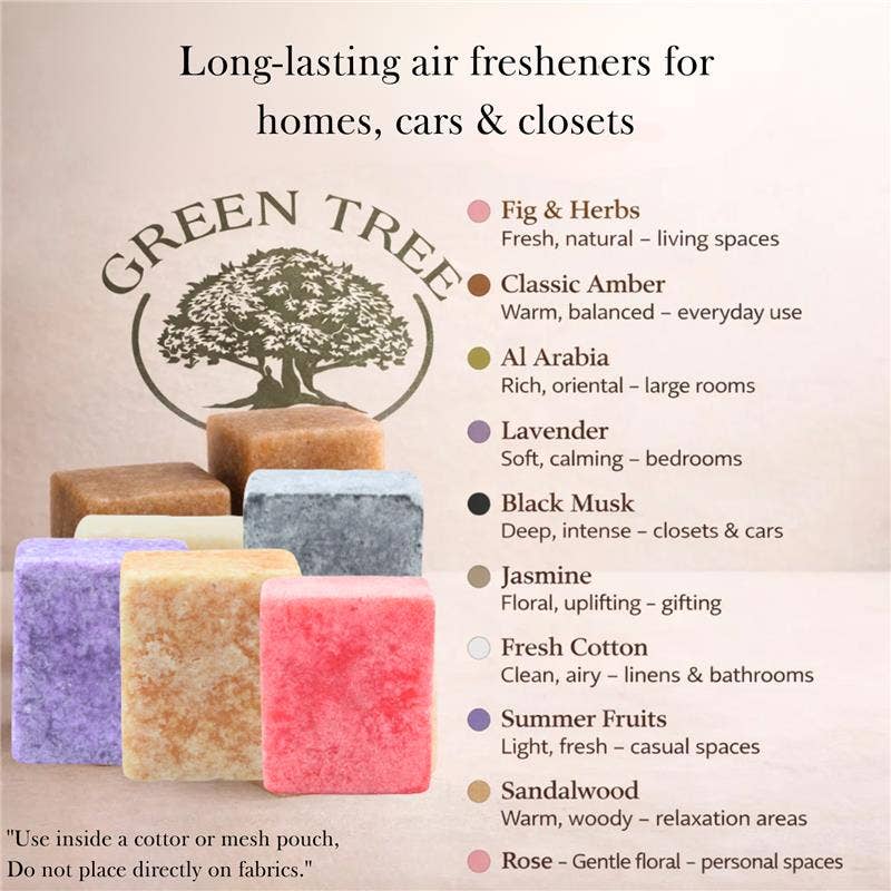 Green Tree - Vente Booster de parfum pour lessive - Green Tree lot de 6 blocs parfumés ambre lavande4