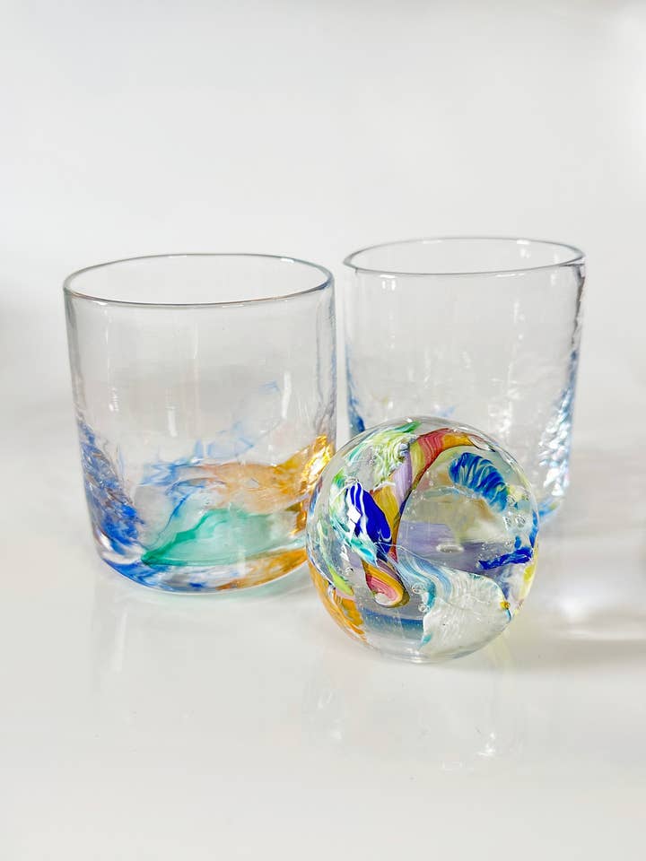 Recycled Cocktail Rocks Glass for wholesale by Kim Savoie Glass