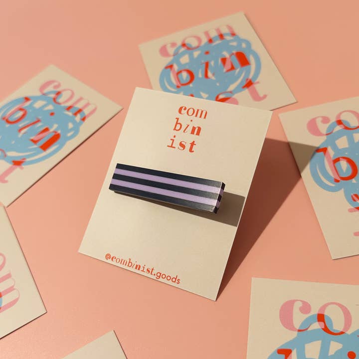 Combinist Goods - Wholesale Hair Clip - Women's - Striped Hair Clip | Large6