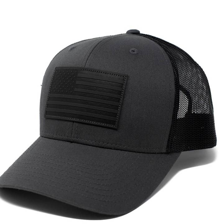 American Flag Hat - Charcoal for wholesale by 13 Stripes