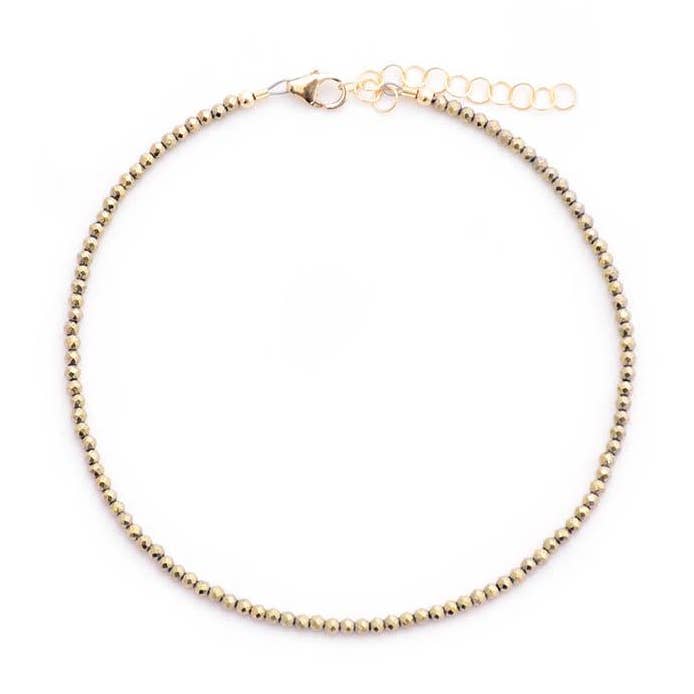 Gouden pyriet enkelband voor wholesale door gold & gray