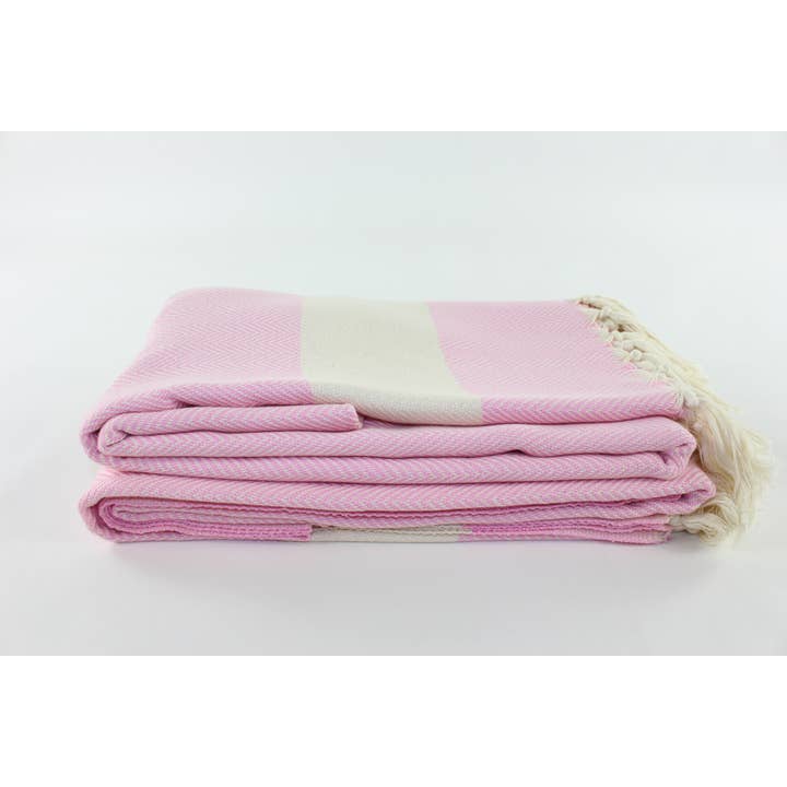 Premium Turkish Herringbone Pattern Throw Blanket for wholesale by TURKISH LINEN & TOWELS