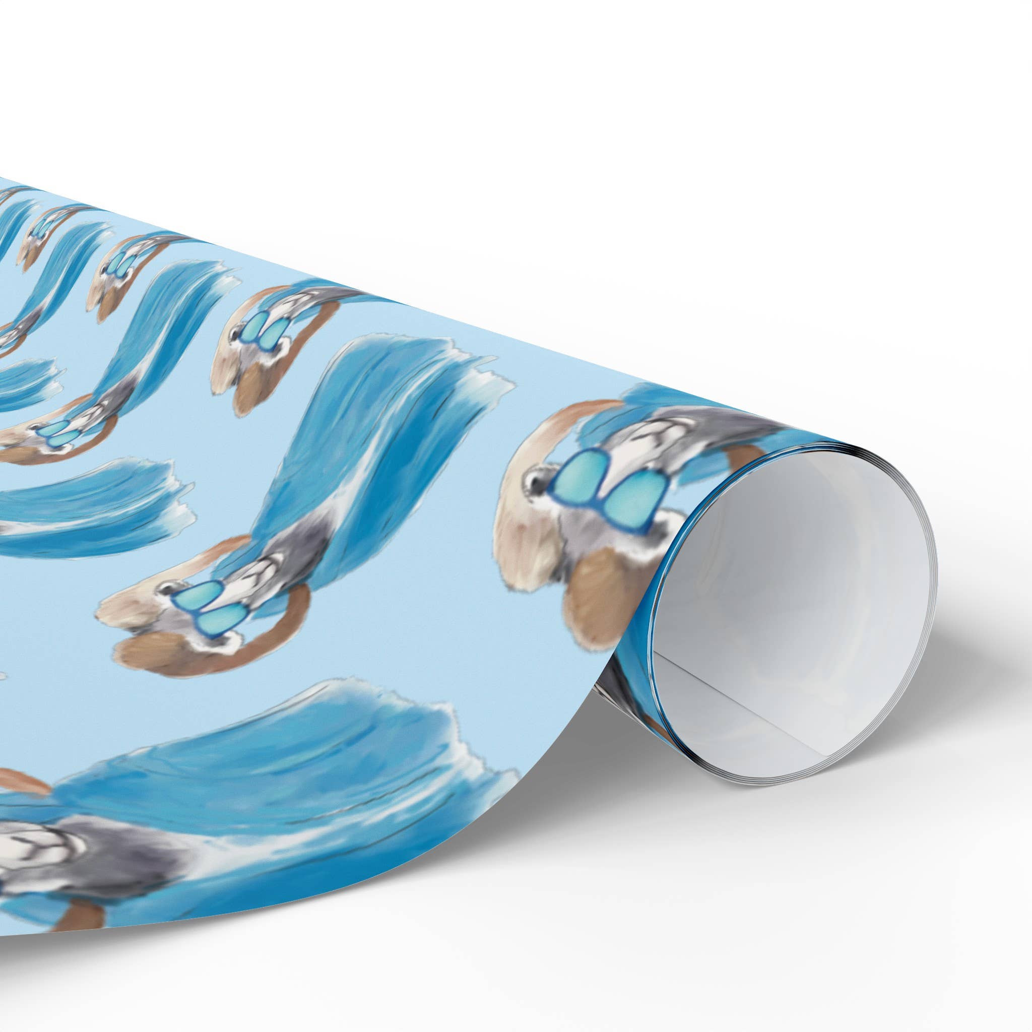 Hey Y'all Party - Wholesale Wrapping Paper Roll - 5' Roll - Carolina Blue Ram Gift Wrap1
