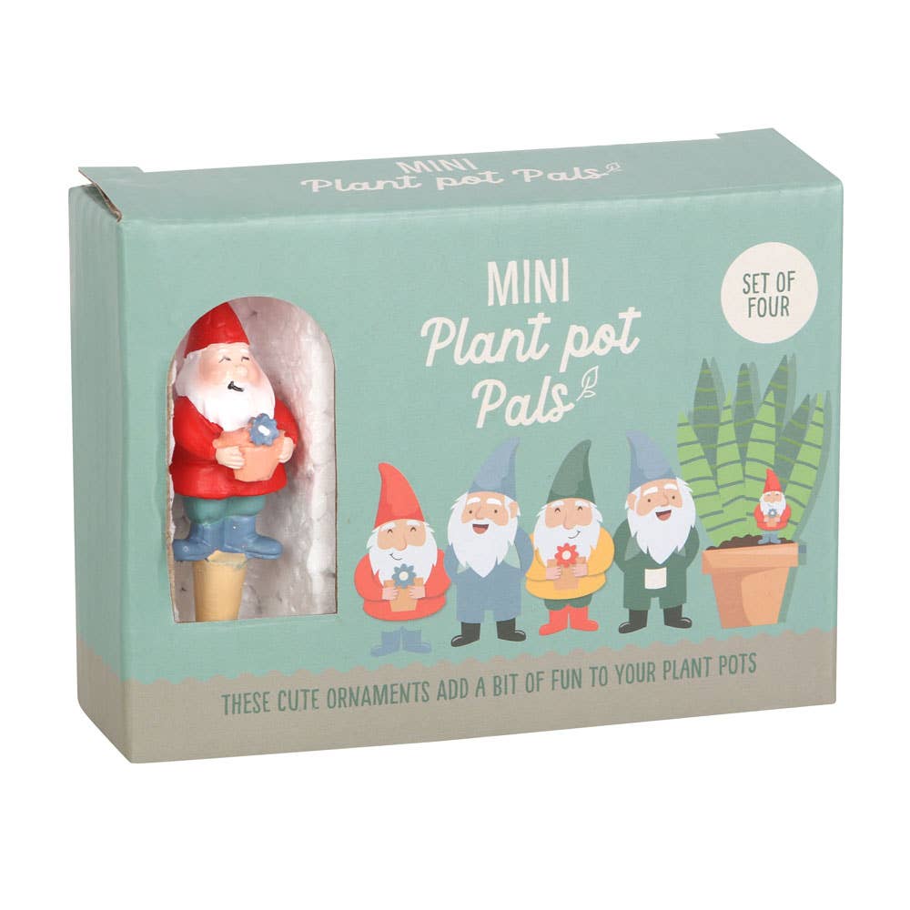 Something Different Wholesale – wholesale Garden gnome – Set of 4 Mini Gnome Plant Pot Pals1