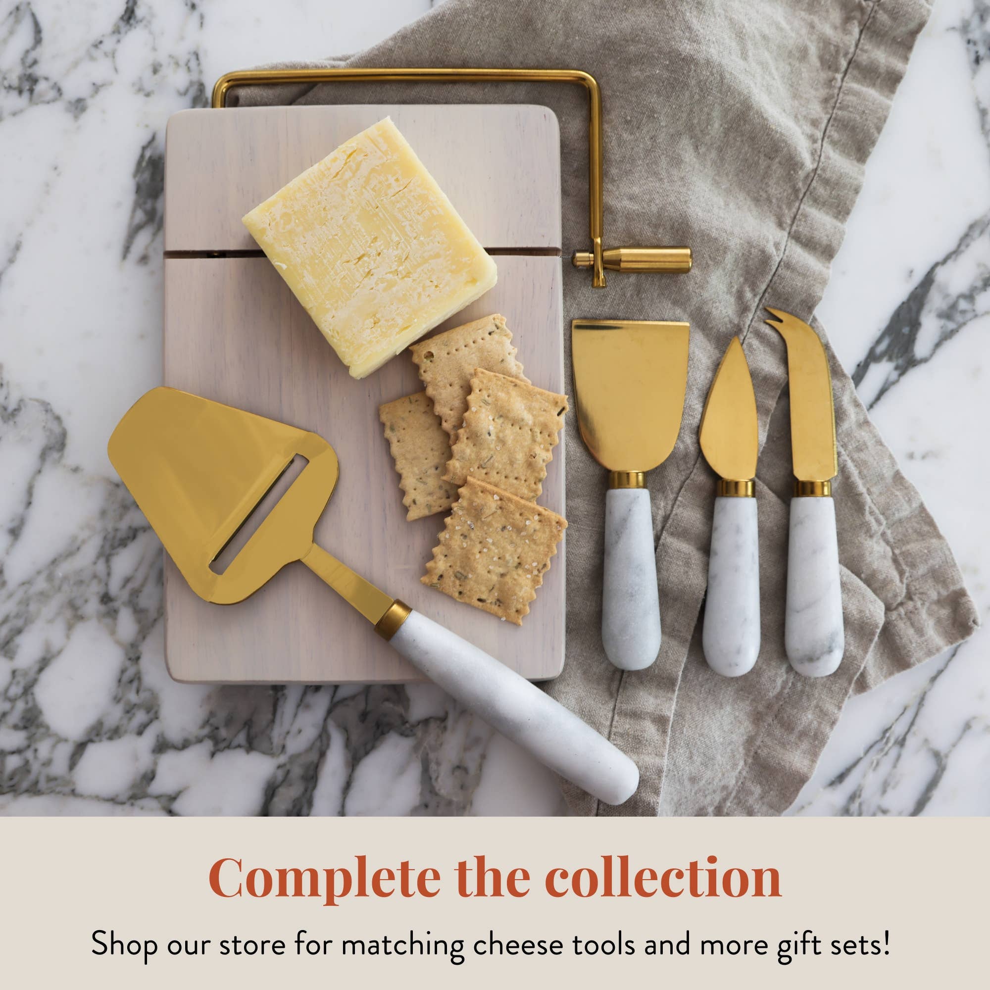 HOST at HOME by The Bamboo Abode – wholesale Cheese spreader – White Marble Cheese Knives, Cheese Knife Gift Set5