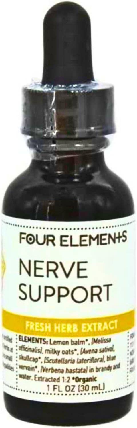 Four Elements Organic Herbals – wholesale Tincture – Nerve Support Herbal Tincture Blend - 1 oz4