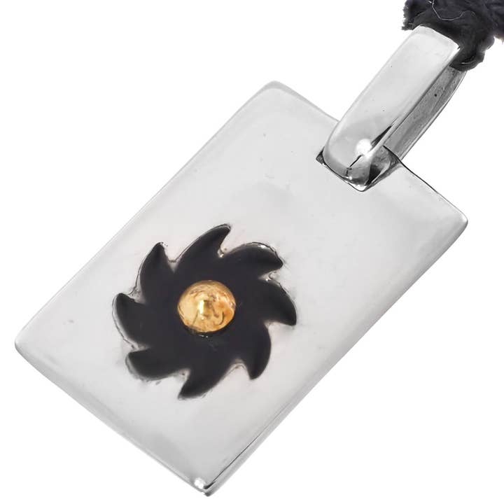 Collar de marinero con ancla de plata 925 para hombre, chapado en negro metalizado, 1 1/4". para venta al por mayor de FifiRose