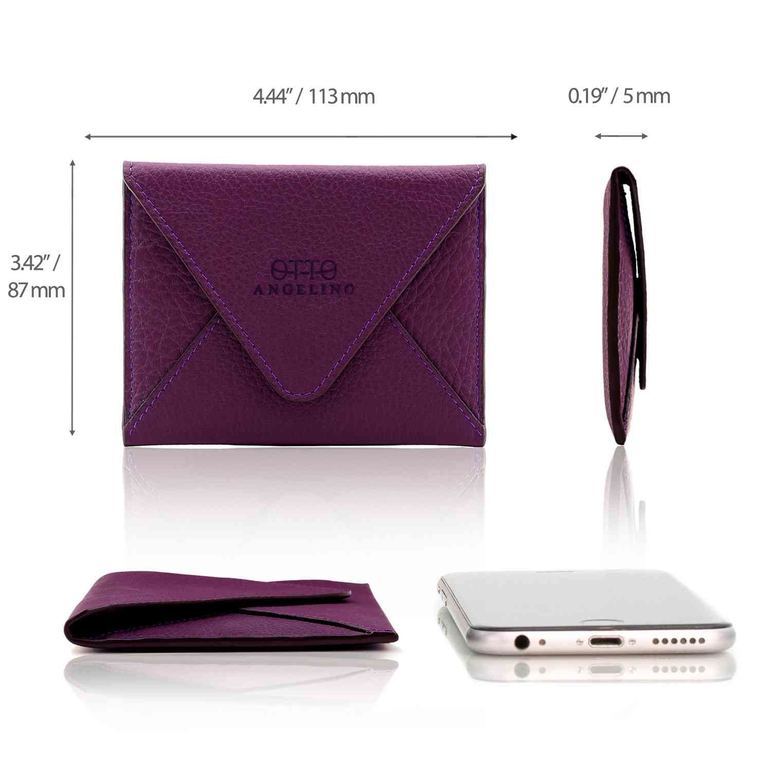 Londo - Wholesale Card Holder - Unisex - Otto Angelino Top Grain Leather Credit Card Holder and Travel Wallet Envelope with Magnetic Clasp, Credit Card Holder with Multiple Slots16