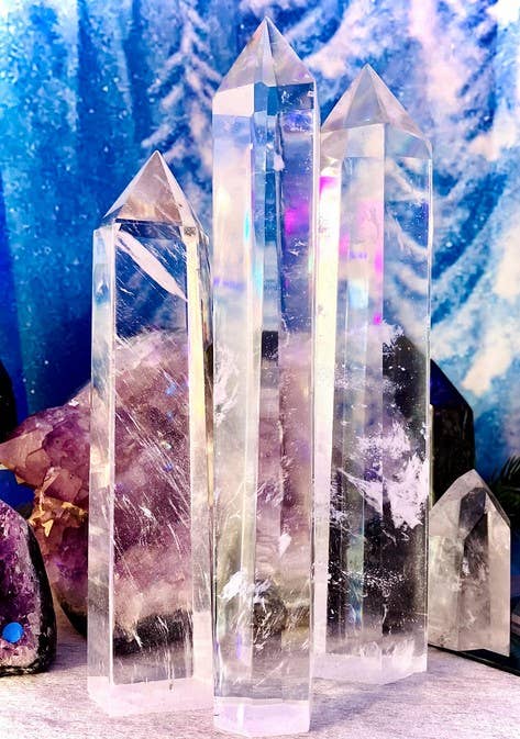 Desarwen - Wholesale Spiritual Stone/Crystal - Altar point obelisk glass crystal sacred geometry 2
