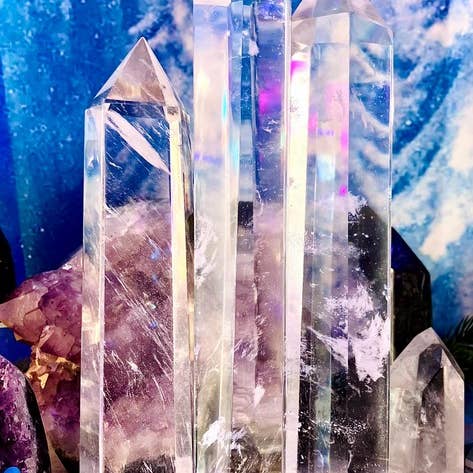 Desarwen - Wholesale Spiritual Stone/Crystal - Altar point obelisk glass crystal sacred geometry 2