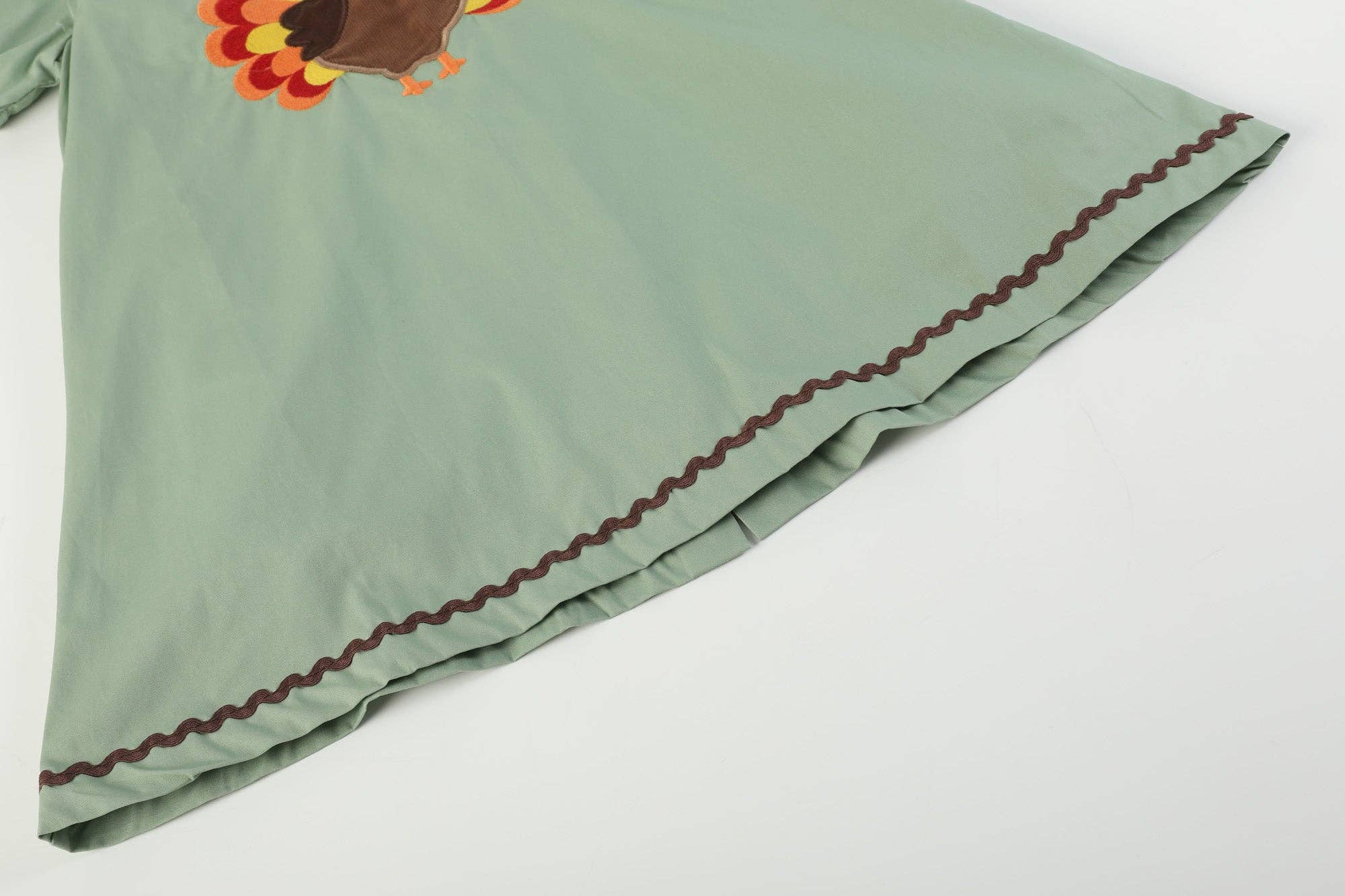 Lil Cactus - Wholesale Dress - Kids - Sage Green Turkey Collared Dress2