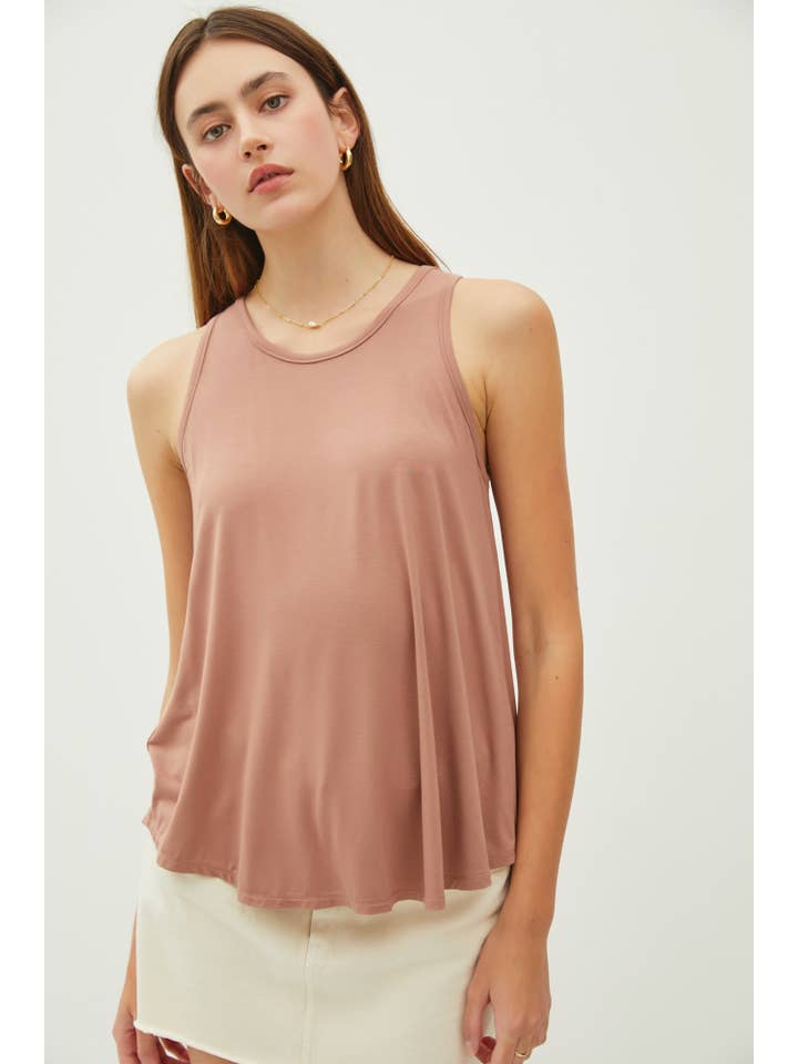 Be Cool - Wholesale Tank Top - Women's - SOFT FLOWY ROUND NECK TANK TOP3