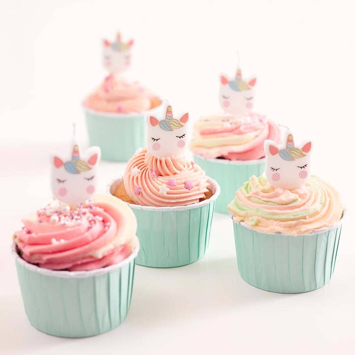 Talking Tables USA - Wholesale Cake Candle - Unicorn Birthday Candles - 5 Pack | Cake Candles |1