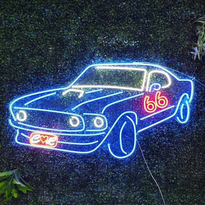 Raceauto Route 66 Neonbord voor wholesale door Aoos Custom