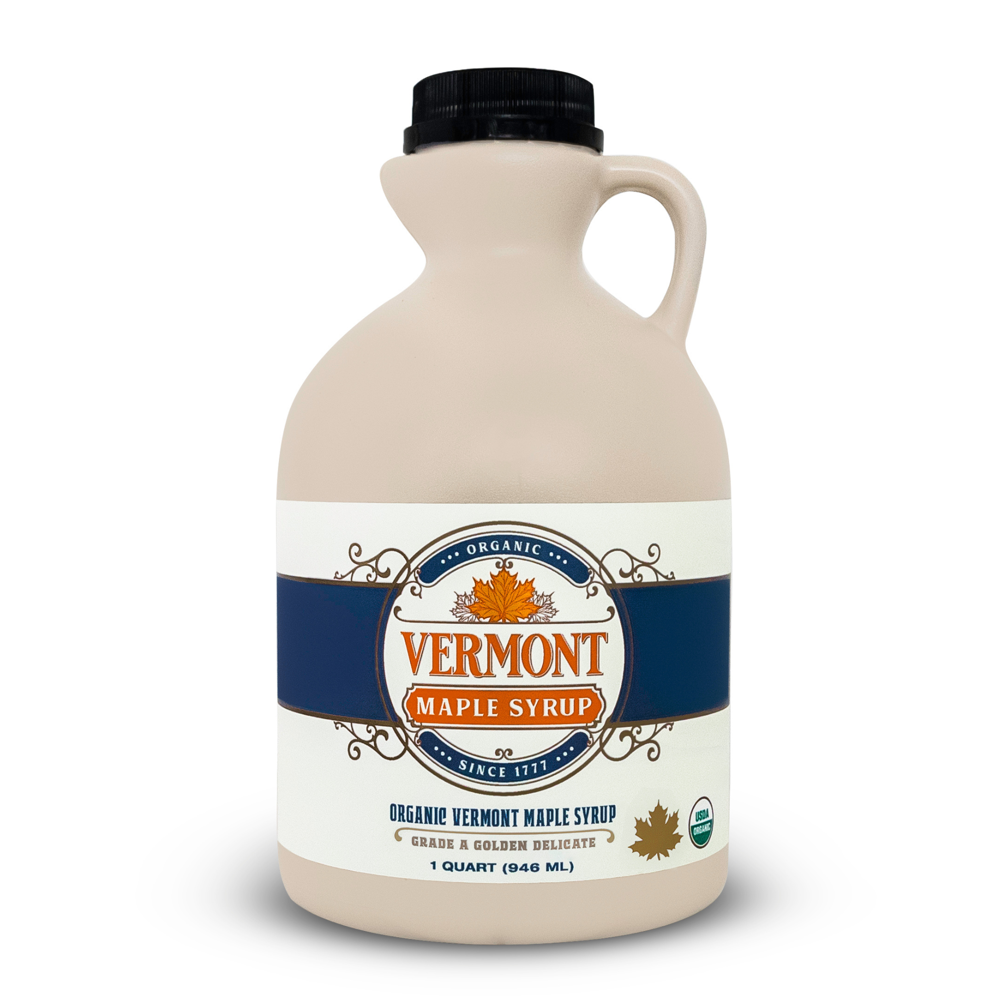 Vermont Maple Syrup - Wholesale Maple Syrup - Golden Organic Vermont Maple Syrup - Jug0