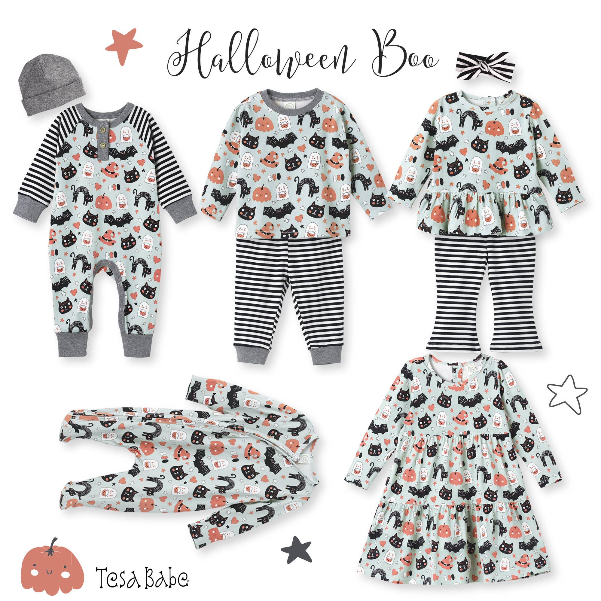 Tesa Babe – wholesale Jumpsuit – Baby – Halloween 🎃 Baby Romper – Soft Bamboo with 2-Way Zipper1