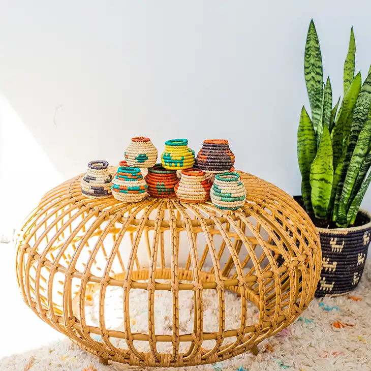 Waasiwolves - Wholesale Decorative Plate/Dish/Bowl - Package of 12 Miniature Papago Baskets1