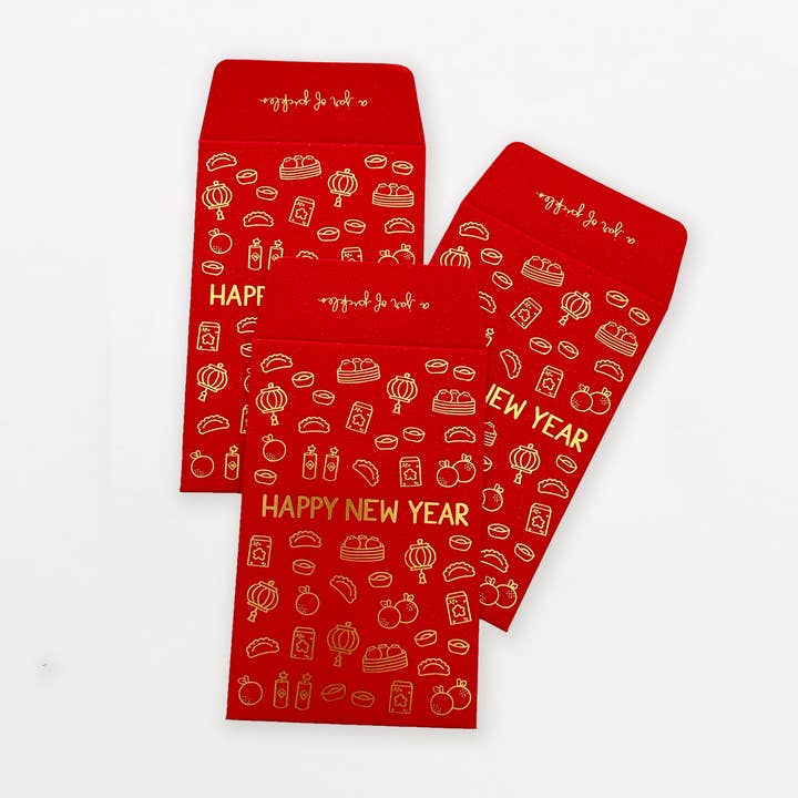 A Jar Of Pickles - Wholesale Envelopes - Lunar New Year Pattern Mini Red Envelope Set of 31
