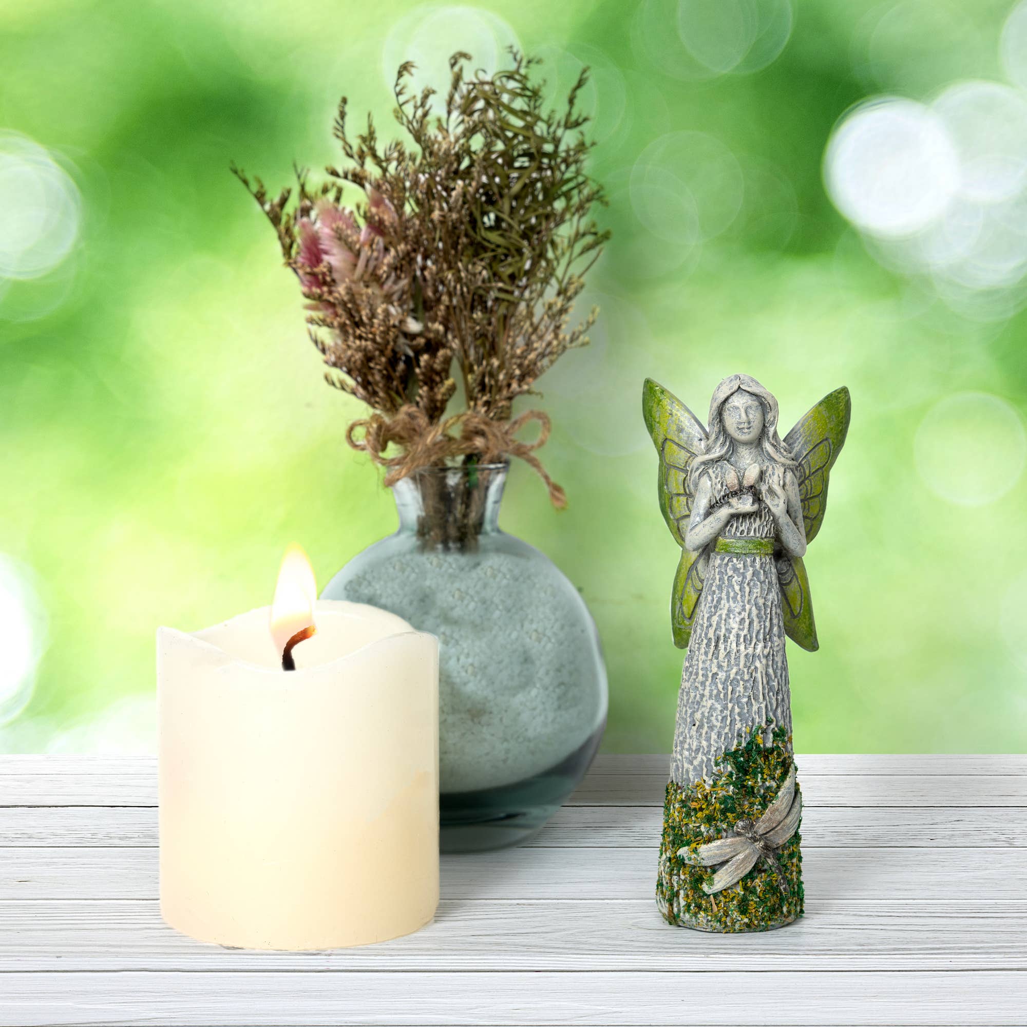 Pavilion - Wholesale Sculpture - Dragonfly - 4.5" Angel holding a Dragonfly1