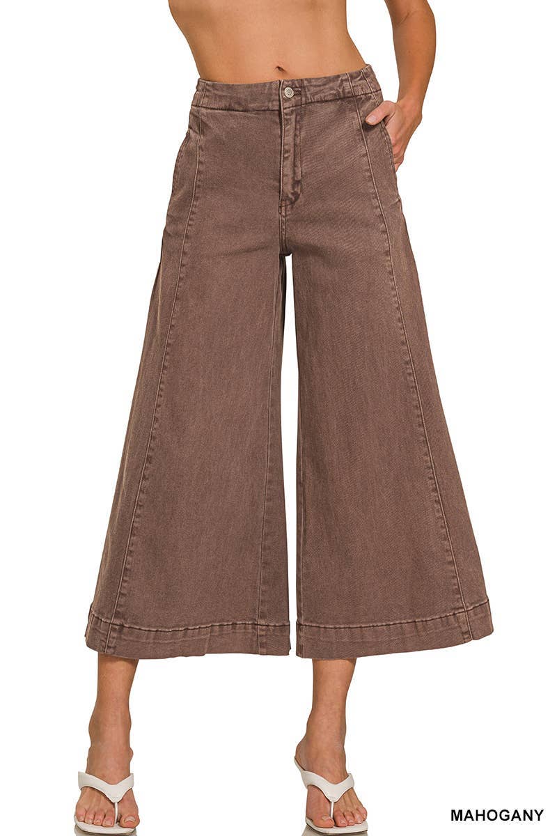 Vanilla Monkey - Wholesale Pants - Women's - High Rise Cropped Gaucho Denim2