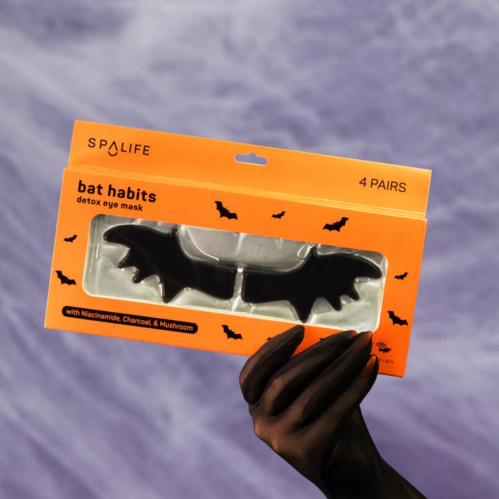 My Spa Life – wholesale Mask för ögonbehandling – Halloween Bat Habits Detoxande Ögonmasker för Undre Ögonlock - 4 Par1