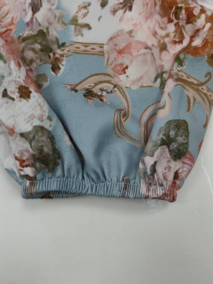 Decor Vintage Boho Floral Print Pleated Dress for wholesale on Faire3