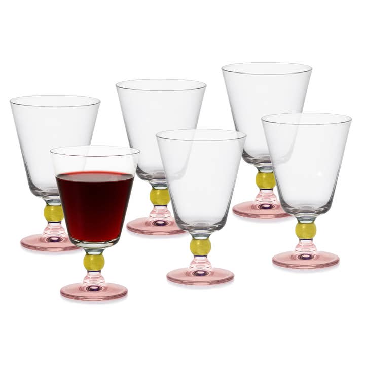 Spectrum Water Goblet with Rose color on stem, 9 oz. Set of 6 and other Purchase Wholesale spectrum. Free Returns & Net 60 Terms on Faire trending on Faire.