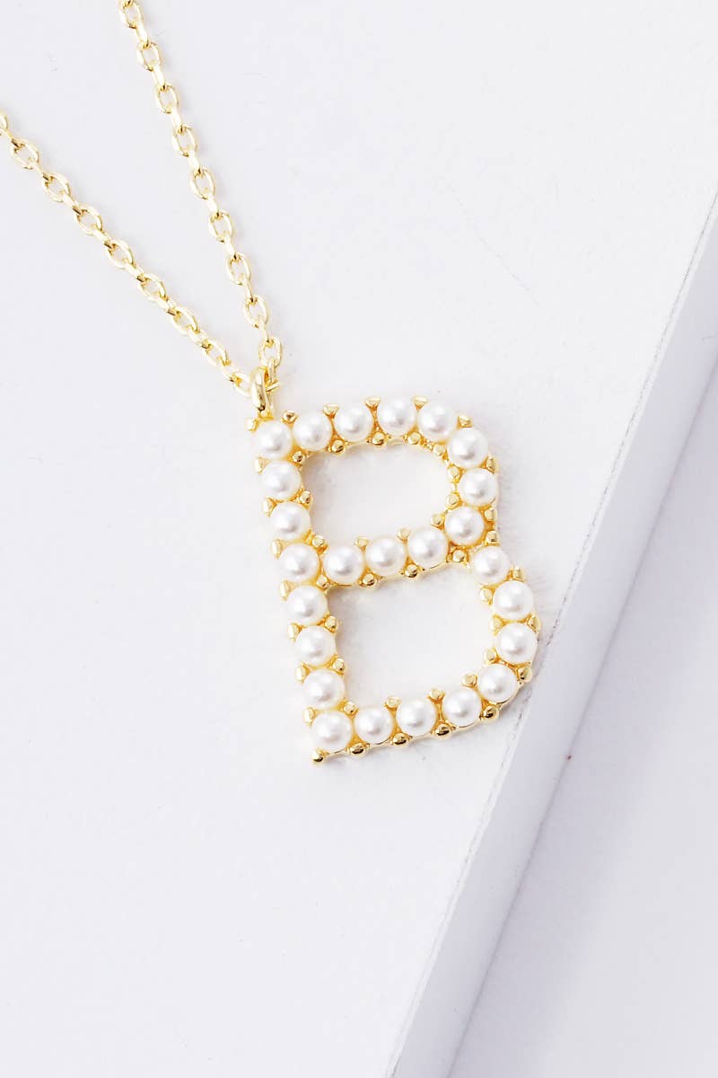 OHBOOBA DESIGN - Vente Colliers à pendentif - Collier initial en perles plaquées or2