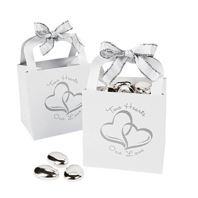 SILVER MOON BAY - Wholesale Party favour bag/box - Two Hearts Wedding Favor Gift Baskets1