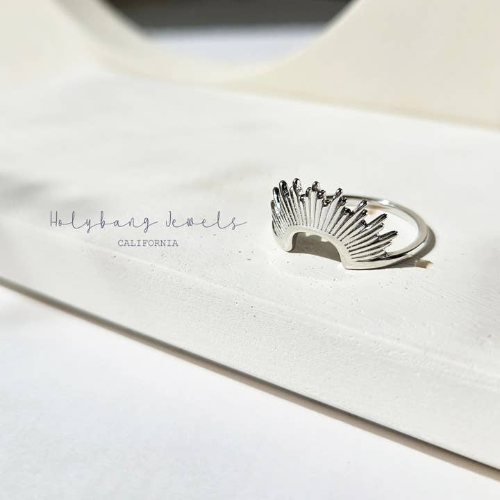 HolyBang Jewels - Wholesale Band/Stacked Ring - RISING SUN RING - R-FT10472