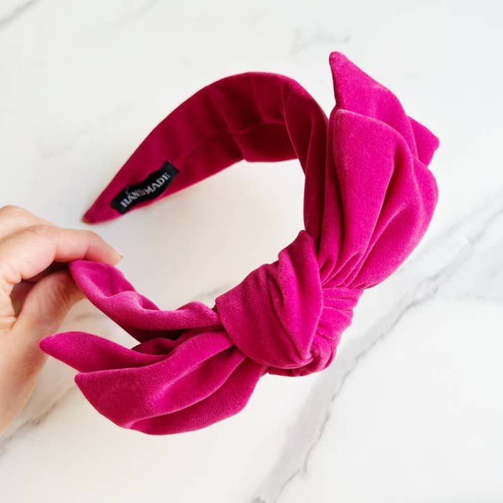 Ellison+Young - Wholesale Fashion Headband - Women's - Structured Velvet Bow Headband2