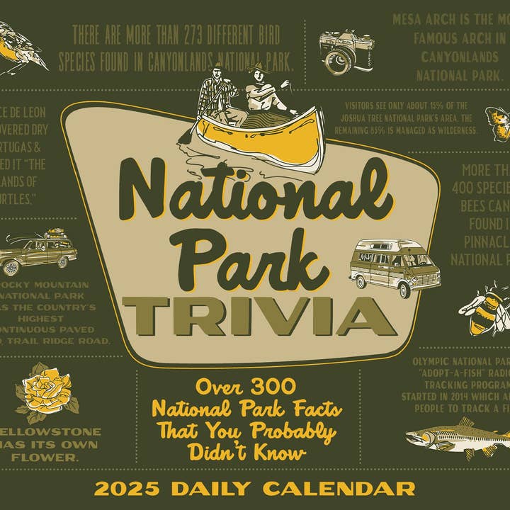 Willow Creek Press & Gifts - Wholesale Calendar - National Park Trivia 2025 Box Calendar