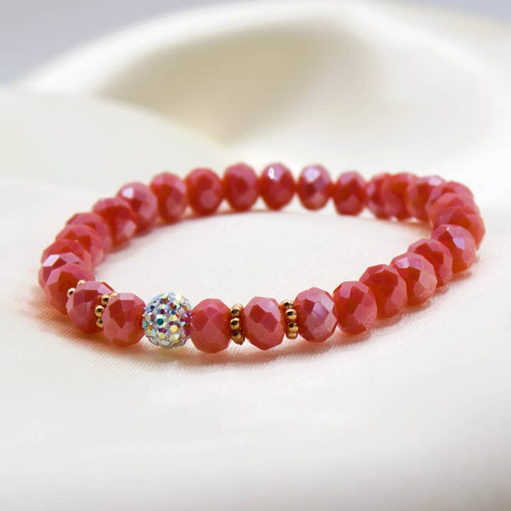 Bracelet rouge corail Ilka pour la vente par Impala