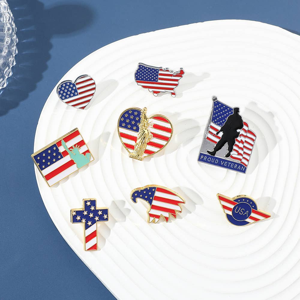 Tourtiwi - Wholesale Brooch - National Flag Theme Series Brooch Badge18