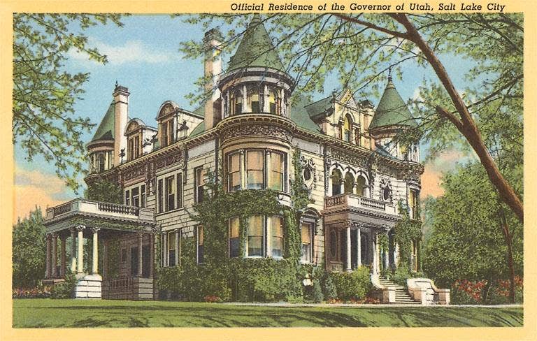 Found Image Press – wholesale Stationery/notecard set – Greeting Card UT-42 Governor's Residence, Salt Lake City, Ut0