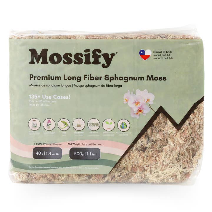 Mossify - Wholesale Planting/Potting Soil - Premium Long Fiber Sphagnum Moss