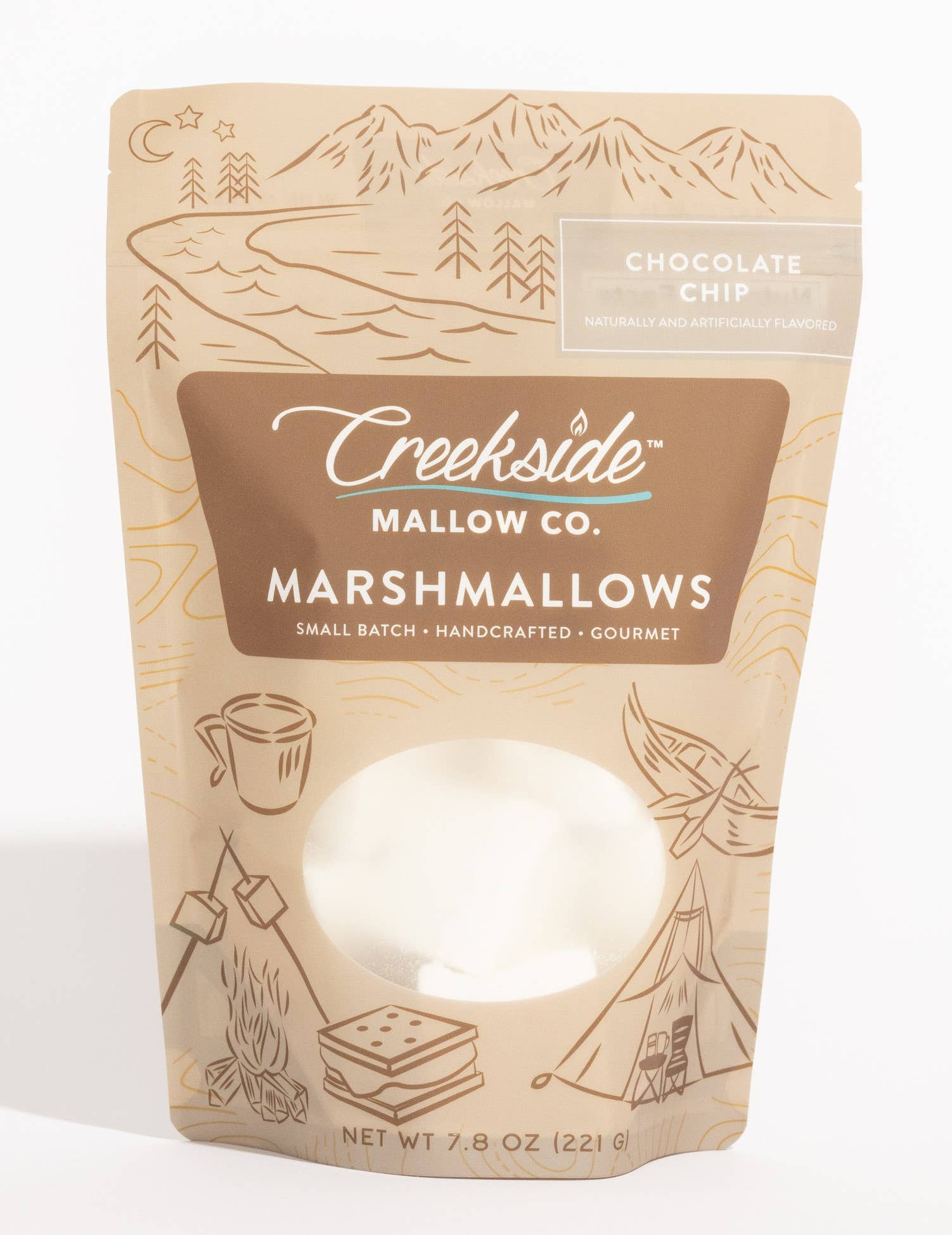 Creekside Mallow Co. - Vendita all'ingrosso Marshmallow - Marshmallow con Gocce di Cioccolato (Confezione Grande) (12 Pezzi)