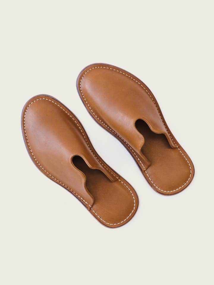 WP Standard – wholesale Slippers – Men's – Mr. Grumpy Leather Slippers
