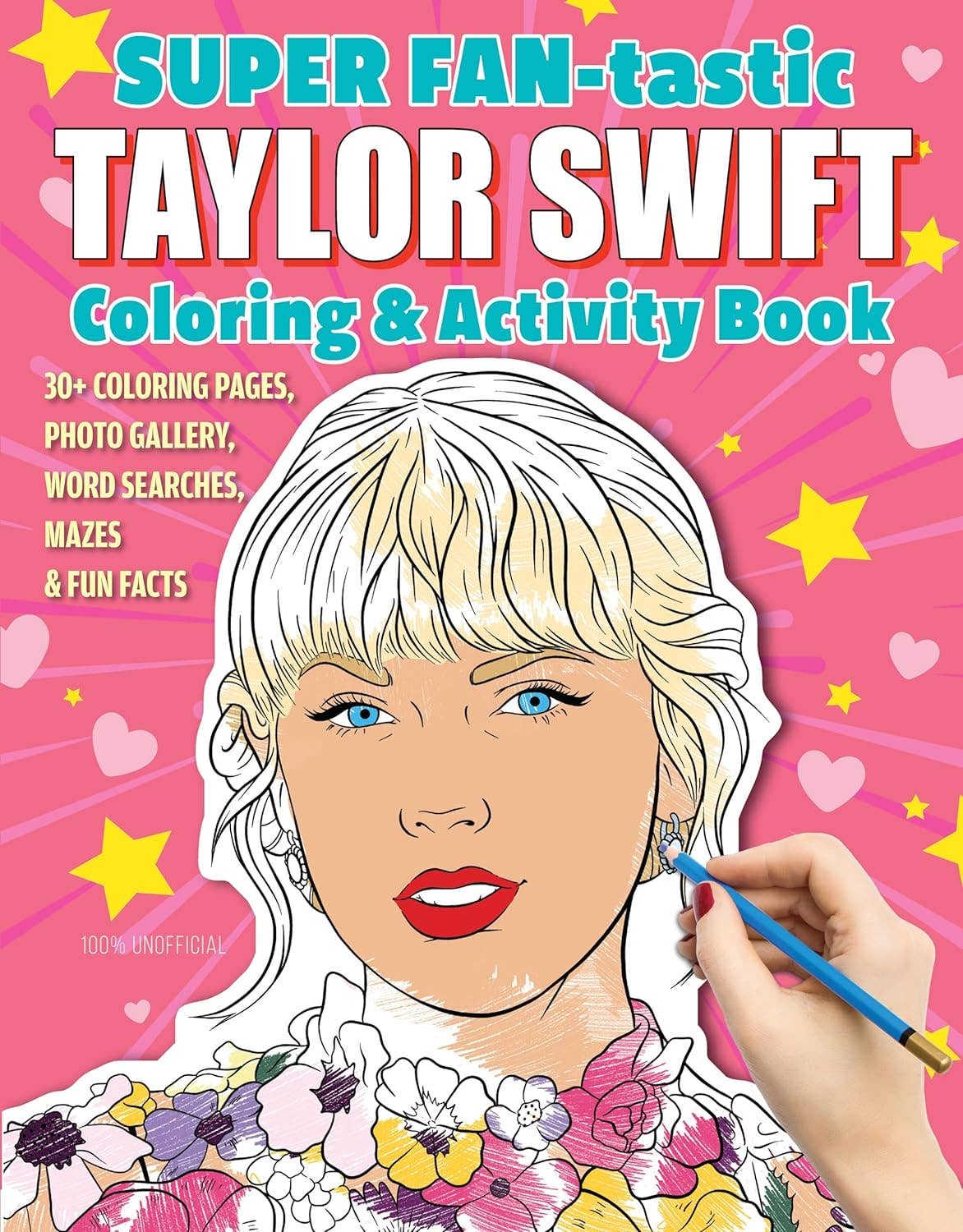 Fox Chapel Publishing - Vendita all'ingrosso Libro da colorare e attività - Bambini e neonati - Espositore da banco per 10 copie - Super Fan-tastic Taylor Swift C&A 1