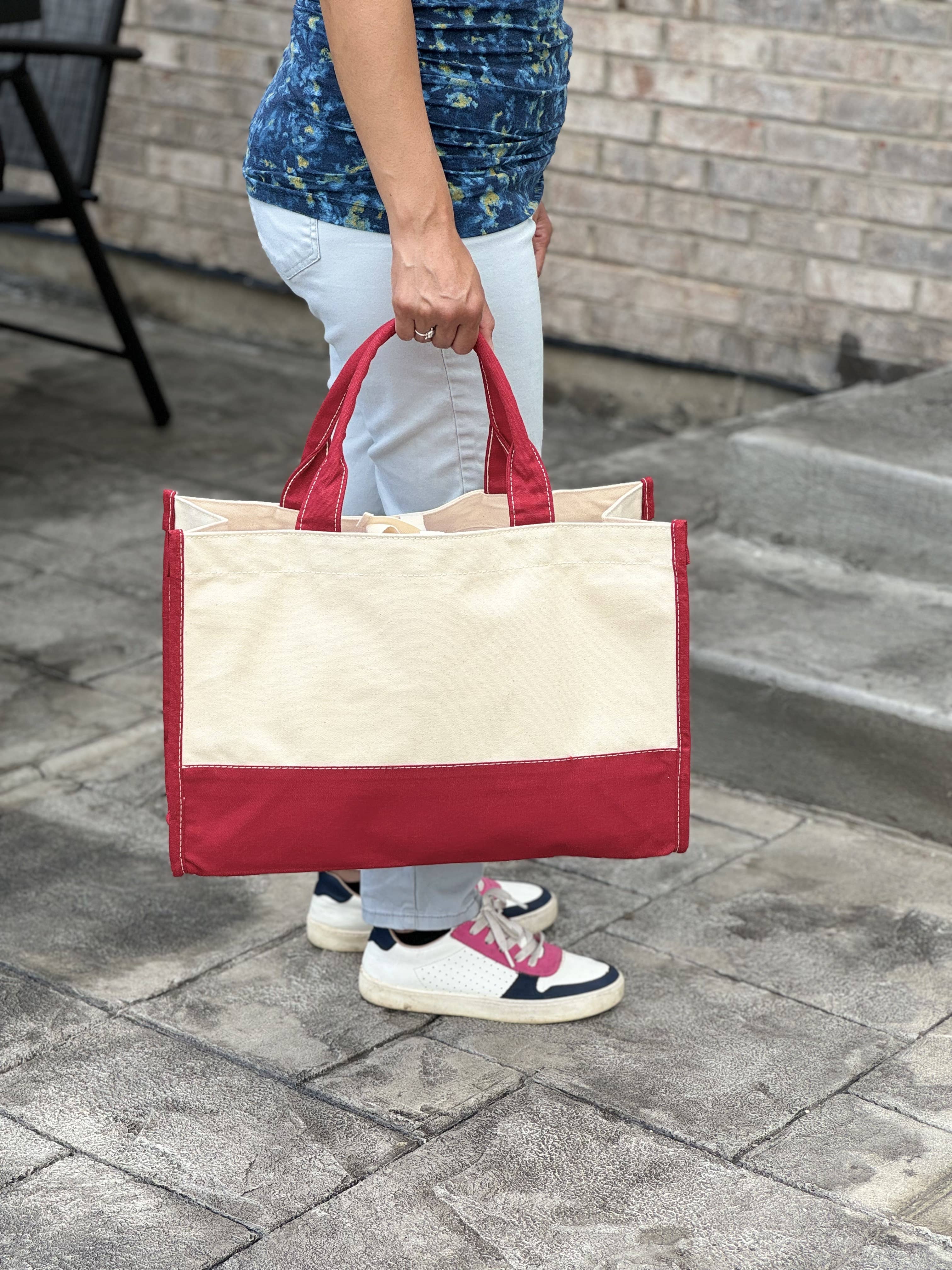 US Bags - Wholesale Tote Bag - Unisex - Market Canvas Tote Bag | Gift Beach Everyday Travel1