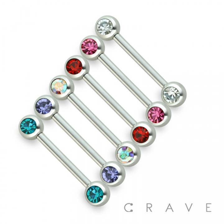 ANEL DE MAMILO CIRÚRGICO DUPLO EM AÇO COM GEMA FRONTAL 316L por atacado de CRAVE