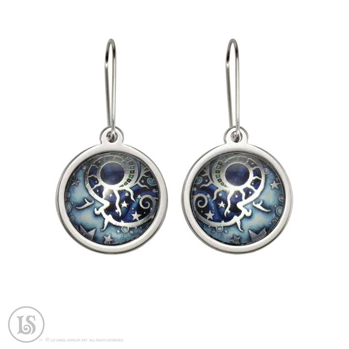 Liz Sabol Jewelry Art - Wholesale Dangle Earrings - Man in the Moon Earrings